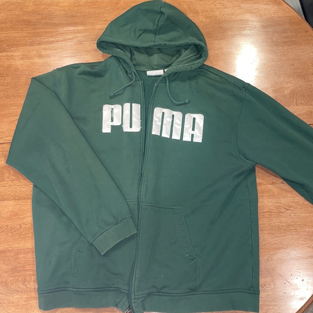 Large green puma zipup